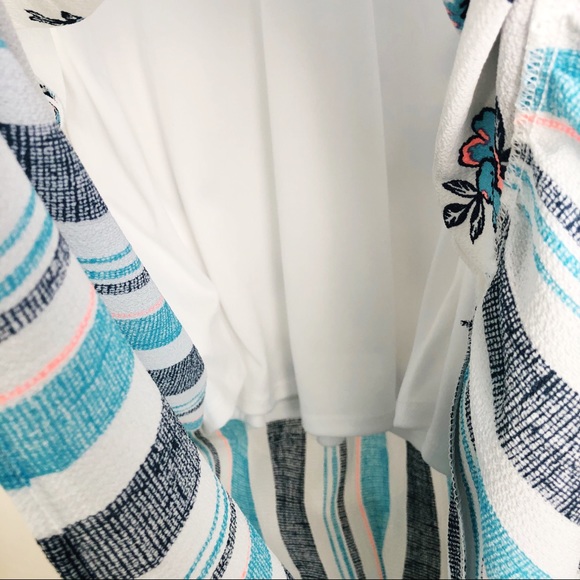 WONDER NATION FLORAL BLUE AND WHITE TIRED MAXI XL - Picture 10 of 10